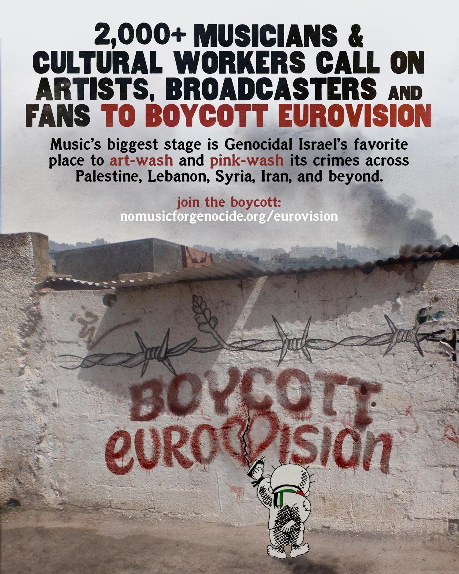 És músico/a? Subscreve a carta aberta de apoio ao boicote da Eurovisão